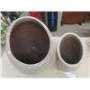 Image 2 : Two Ceramic Planters, Smaller Planter Has Crack