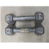 Image 2 : Steel and Plastic Dumbbells, 46 Pounds