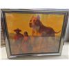 Image 6 : Three Framed Pictures,  and One Hardboard Elephant Picture, 