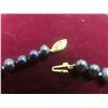 Image 3 : Dyed Freshwater Pearl Necklace 23" Long With Ten-Karat Gold Clasp