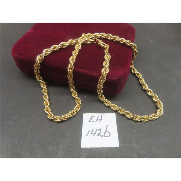 Fourteen-Karat Gold Plated Necklace 17 1/2" Long