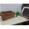 Image 1 : Wynola Wooden Soda Crate With 24 Assorted Vintage Soda Bottles