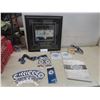 Image 1 : Winnipeg Jets Andrew Ladd Inaugural Game October 9, 2011 Framed Picture With COA, Tickets, and Prog