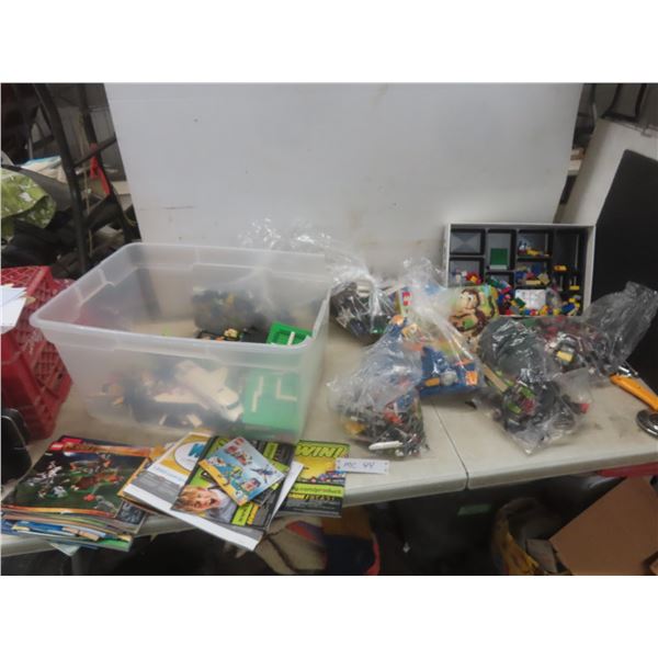 Tote Full of LEGO With Instruction Books
