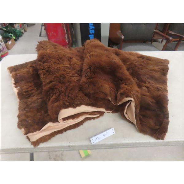 Alpaca Fur Wool Blanket, Needs Repair