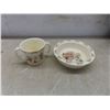 Image 2 : Bunnykins Bowl With Cup And Child’s Cowboy Boots, Sole Measures 7 1/2"