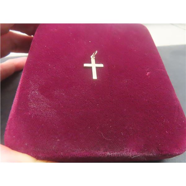 10K Gold Cross Pendant, Dynasty Marking