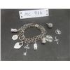 Image 1 : Birks Sterling Silver Charm Bracelet With 10 Charms