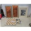 Image 1 : Three Framed Pictures and Marble Style Chess Board