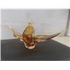Image 4 : Chalet Style Art Glass, No Markings, 17 1/2" Across