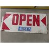 Image 4 : 3 Wood Signs - Purcell Furrier , Observation Wheels and OPEN (Damaged)
