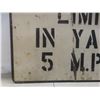 Image 16 : 2 Metal Signs - RR Crossing 30" Diameter and Speed Limit in Yard