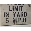 Image 18 : 2 Metal Signs - RR Crossing 30" Diameter and Speed Limit in Yard