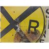 Image 5 : 2 Metal Signs - RR Crossing 30" Diameter and Speed Limit in Yard