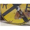 Image 6 : 2 Metal Signs - RR Crossing 30" Diameter and Speed Limit in Yard