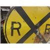 Image 8 : 2 Metal Signs - RR Crossing 30" Diameter and Speed Limit in Yard
