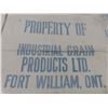 Image 3 : Pound Grain Sacks - Fort William Ontario. 100 Pound Sugar Sack - Manitoba Sugar Co. 50 Pound Vernal
