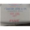 Image 8 : Pound Grain Sacks - Fort William Ontario. 100 Pound Sugar Sack - Manitoba Sugar Co. 50 Pound Vernal