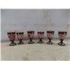 Image 5 : Vintage Wood Carved Painted 14 Pieces - Decanter, 6 Egg Cups, 6 Decorated Eggs, and Tray
