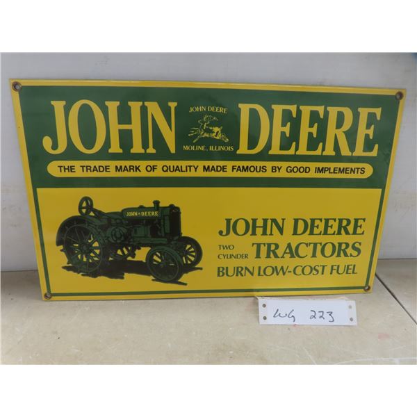 John Deere Porcelain Sign Reproduction
