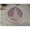 Image 2 : Metal Sign Security, Shelf Decor, and Five Petit Point Unframed Pictures and More