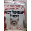 Image 9 : Metal Sign Security, Shelf Decor, and Five Petit Point Unframed Pictures and More