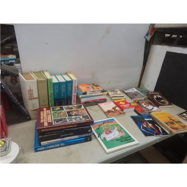 Books Including Bibles, Health, Animal Life, Cars of the 1950s, Manitoba 125, and More