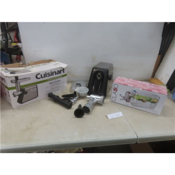 Cuisinart Meat Grinder and Fridge Beverage Dispenser