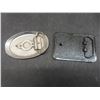 Image 8 : Five Belt Buckles Including Hesston National Finals Rodeo 1981 and 1984, Parkside Ford, and H-TEN H