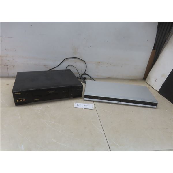 Sony DVD Player and Toshiba VCR Player