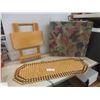 Image 1 : Wedge Pillow, Wooden Folding TV Table, and Wooden Beaded Seat Cushion