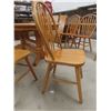 Image 12 : Oak Oval Dining Table With Pedestal, 4 Leaves (10") and Six Matching Chairs