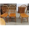 Image 8 : Oak Oval Dining Table With Pedestal, 4 Leaves (10") and Six Matching Chairs