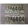 Image 2 : Three Chrome Ford Hubcaps and Two Manitoba 1971 License Plates