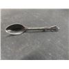 Image 10 : Birks Silver Spoon Brooch, Canadian Curling Spoon, Distressed Scalloped Sugar Spoon, and Antique Br