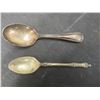 Image 2 : Birks Silver Spoon Brooch, Canadian Curling Spoon, Distressed Scalloped Sugar Spoon, and Antique Br