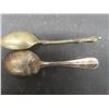 Image 3 : Birks Silver Spoon Brooch, Canadian Curling Spoon, Distressed Scalloped Sugar Spoon, and Antique Br