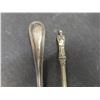 Image 4 : Birks Silver Spoon Brooch, Canadian Curling Spoon, Distressed Scalloped Sugar Spoon, and Antique Br