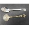 Image 5 : Birks Silver Spoon Brooch, Canadian Curling Spoon, Distressed Scalloped Sugar Spoon, and Antique Br