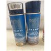 Image 9 : Five Cans Blue Spray Paint, Bottle Propane, Staples, Three-Inch Chain Bolts, Siding Screws, and Fou