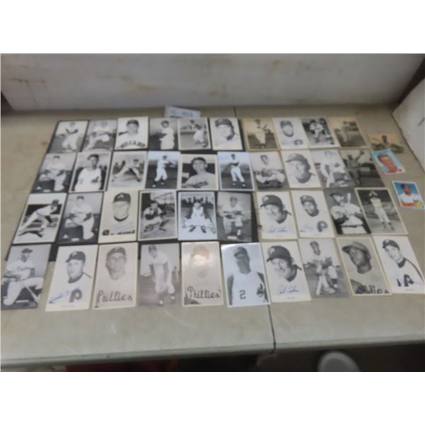 Black and White Photos of Baseball Players, Autographed, No COA