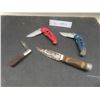 Image 1 : Fixed Blade Knife and Three Folding Knives