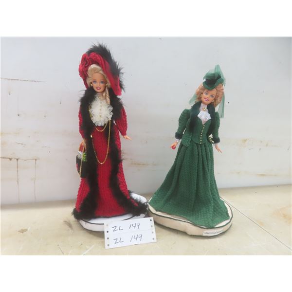Two Classy Barbies: 1894 Christmas Shopper and 1894 Riding Costume