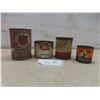 Image 1 : Four Vintage Cans Including Phillips 66 Quart Can, Rico Grease, Esso Marvellube, and Sure Seal Pipe