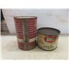 Image 2 : Four Vintage Cans Including Phillips 66 Quart Can, Rico Grease, Esso Marvellube, and Sure Seal Pipe