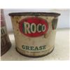 Image 4 : Four Vintage Cans Including Phillips 66 Quart Can, Rico Grease, Esso Marvellube, and Sure Seal Pipe