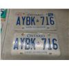 Image 2 : Ten License Plates Including 1971 Manitoba, Motorcycle Plate, Two Ontario, and 1976 Saskatchewan
