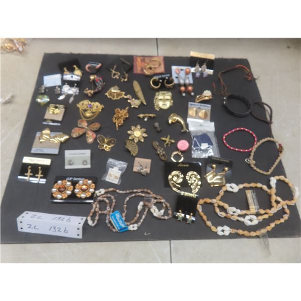 Fashion Jewelry Including Brooches, Earrings, Bracelets, and Necklaces