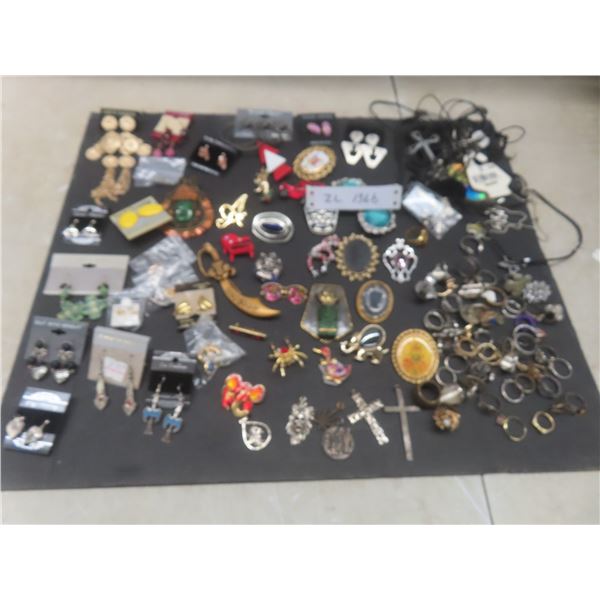 Fashion Jewelry Including Earrings, Brooches, Rings, and Necklaces