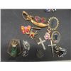 Image 4 : Fashion Jewelry Including Earrings, Brooches, Rings, and Necklaces